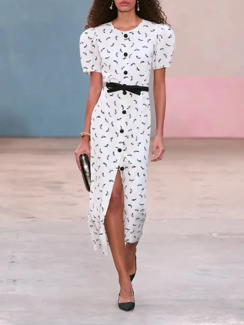Carolina Herrera Printed Silk-crepe Midi Dress | Thumbnail 6 Carolina Herrera Printed Silk-crepe Midi Dress | Thumbnail 6