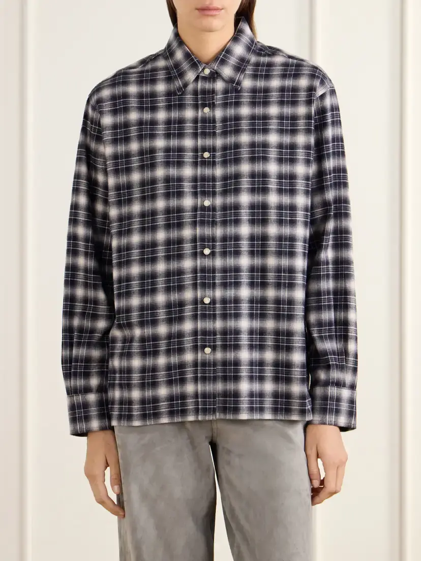 STILL HERE Noon Checked Cotton-blend Plaid Shirt | Thumbnail 3 STILL HERE Noon Checked Cotton-blend Plaid Shirt | Thumbnail 3