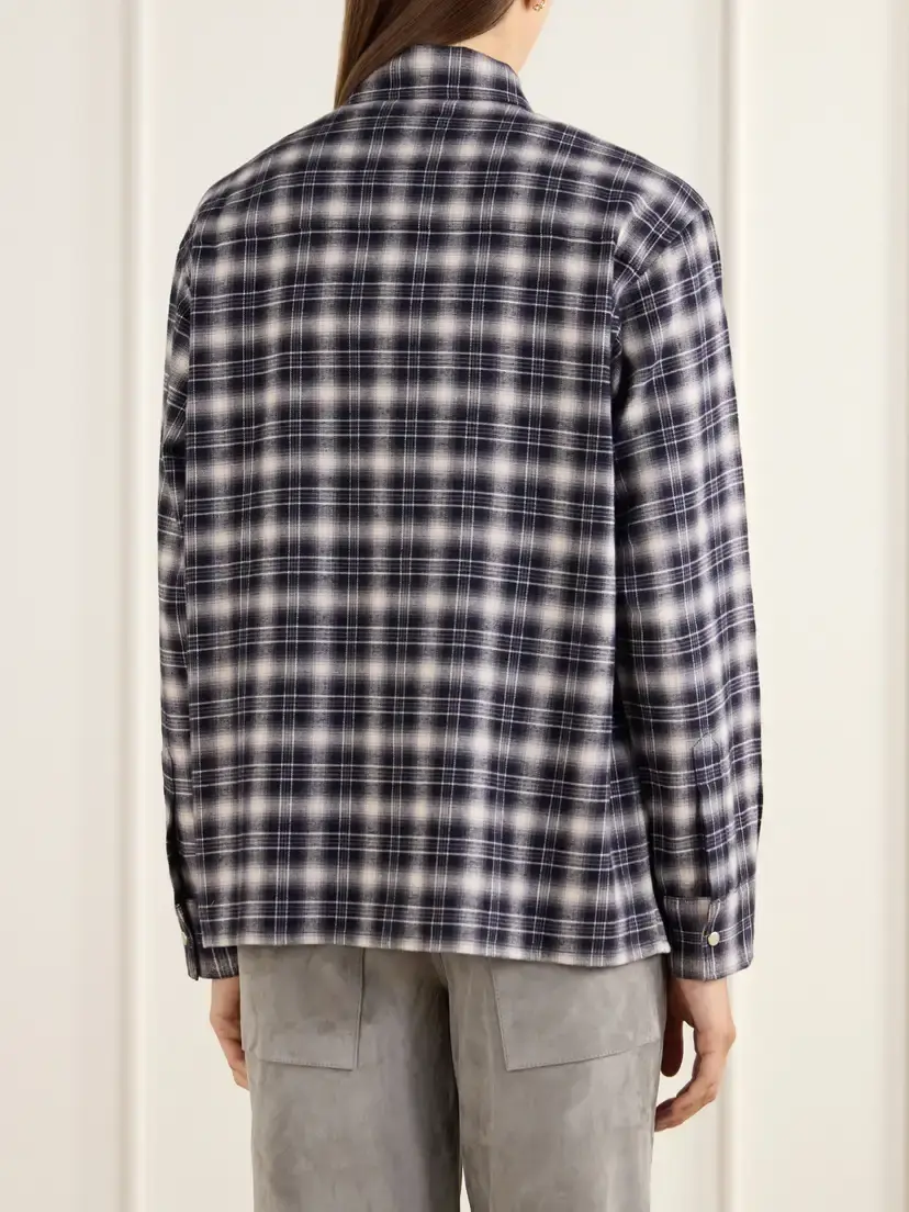 STILL HERE Noon Checked Cotton-blend Plaid Shirt | Thumbnail 4 STILL HERE Noon Checked Cotton-blend Plaid Shirt | Thumbnail 4
