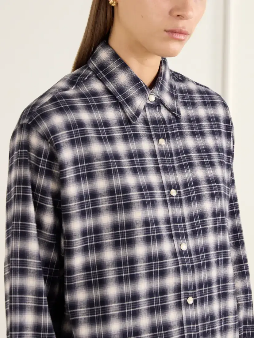 STILL HERE Noon Checked Cotton-blend Plaid Shirt | Thumbnail 5 STILL HERE Noon Checked Cotton-blend Plaid Shirt | Thumbnail 5