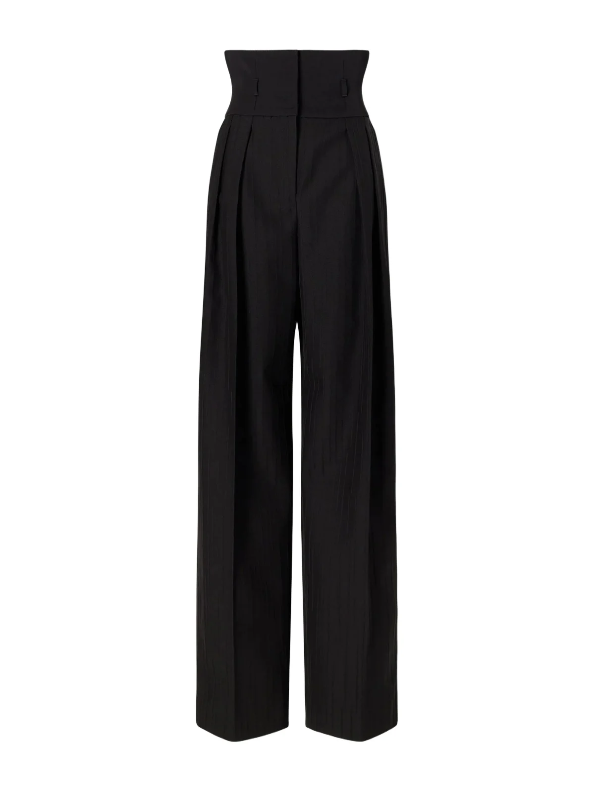 Pleated Wool-twill High-rise Straight-leg Pants Pleated Wool-twill High-rise Straight-leg Pants