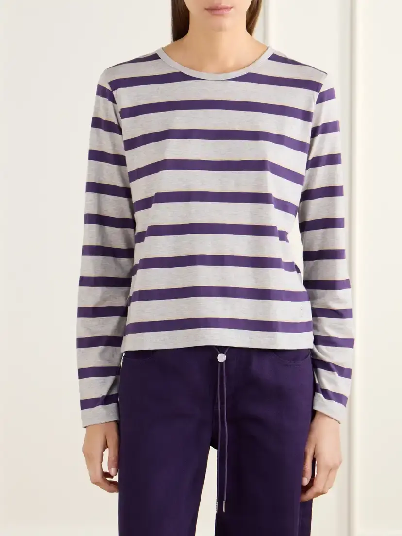 STILL HERE Striped Cotton-jersey T-shirt | Thumbnail 3 STILL HERE Striped Cotton-jersey T-shirt | Thumbnail 3