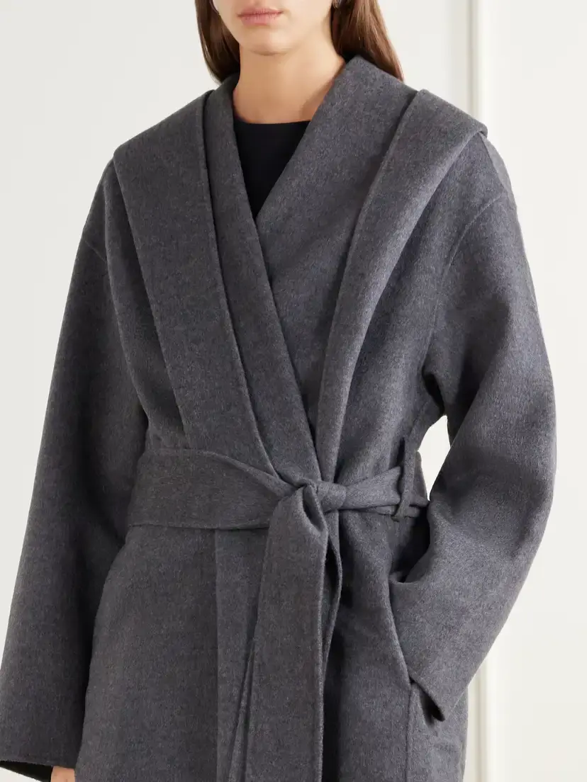 TOTEME Belted Wool-doublé Wrap Coat | Thumbnail 4
