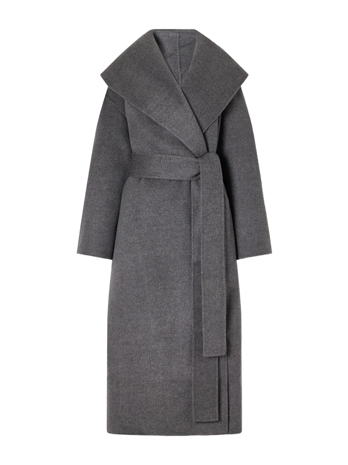 Belted Wool-doublé Wrap Coat
