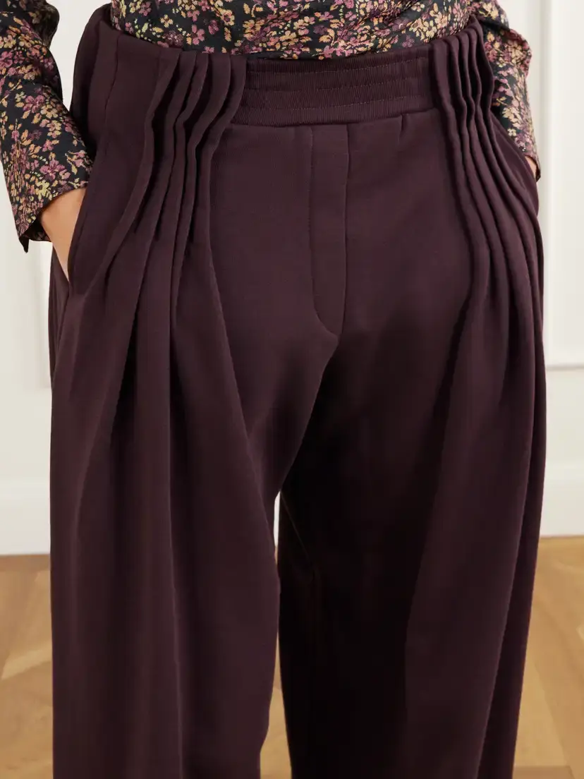 Dries Van Noten Pleated Cotton-jersey Wide-leg Track Pants | Thumbnail 5 Dries Van Noten Pleated Cotton-jersey Wide-leg Track Pants | Thumbnail 5