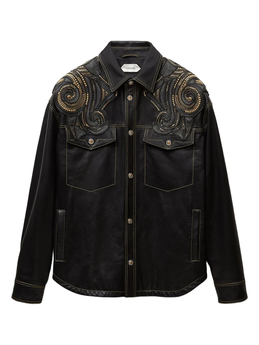 Versace Embroidered Nappa Blouson