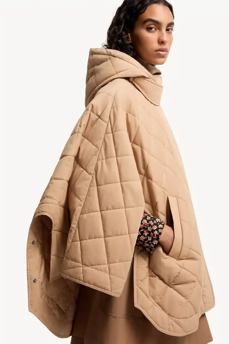 Moncler Diamond-quilted Hooded Cape | Thumbnail 7 Moncler Diamond-quilted Hooded Cape | Thumbnail 7