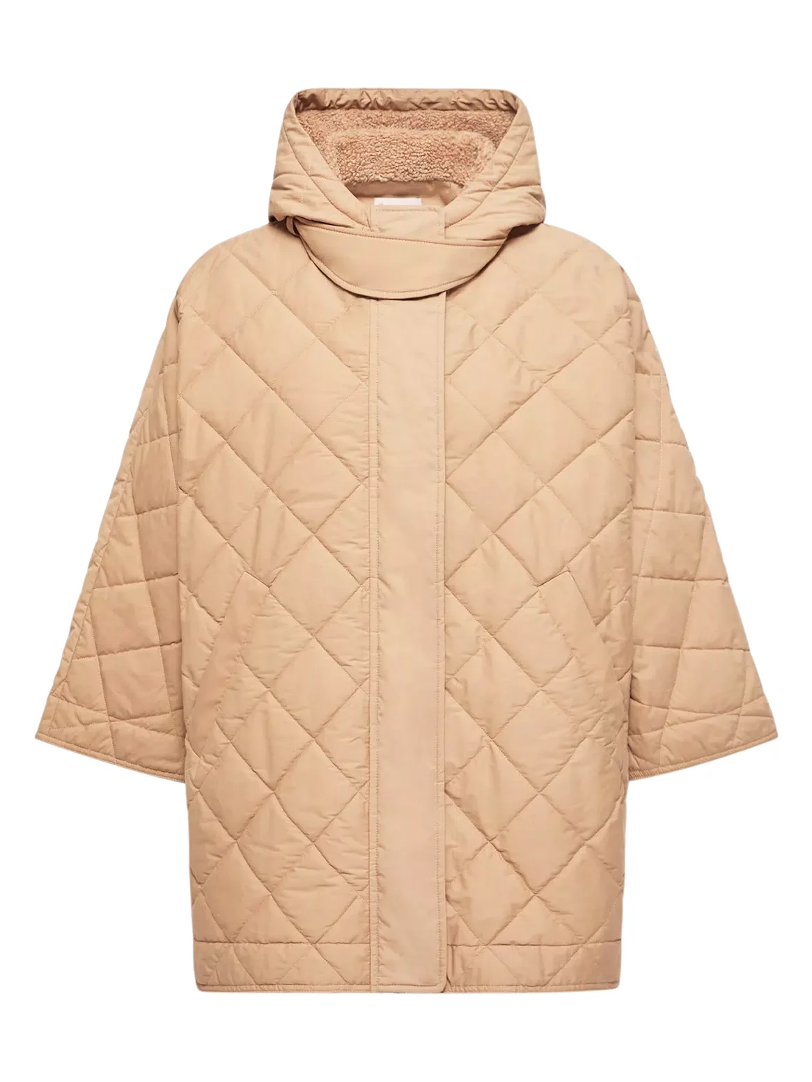 Diamond-quilted Hooded Cape Diamond-quilted Hooded Cape