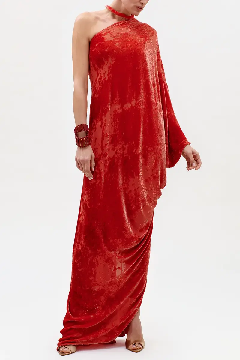 Silvia Tcherassi Erica One Shoulder Dress | Thumbnail 2 Silvia Tcherassi Erica One Shoulder Dress | Thumbnail 2