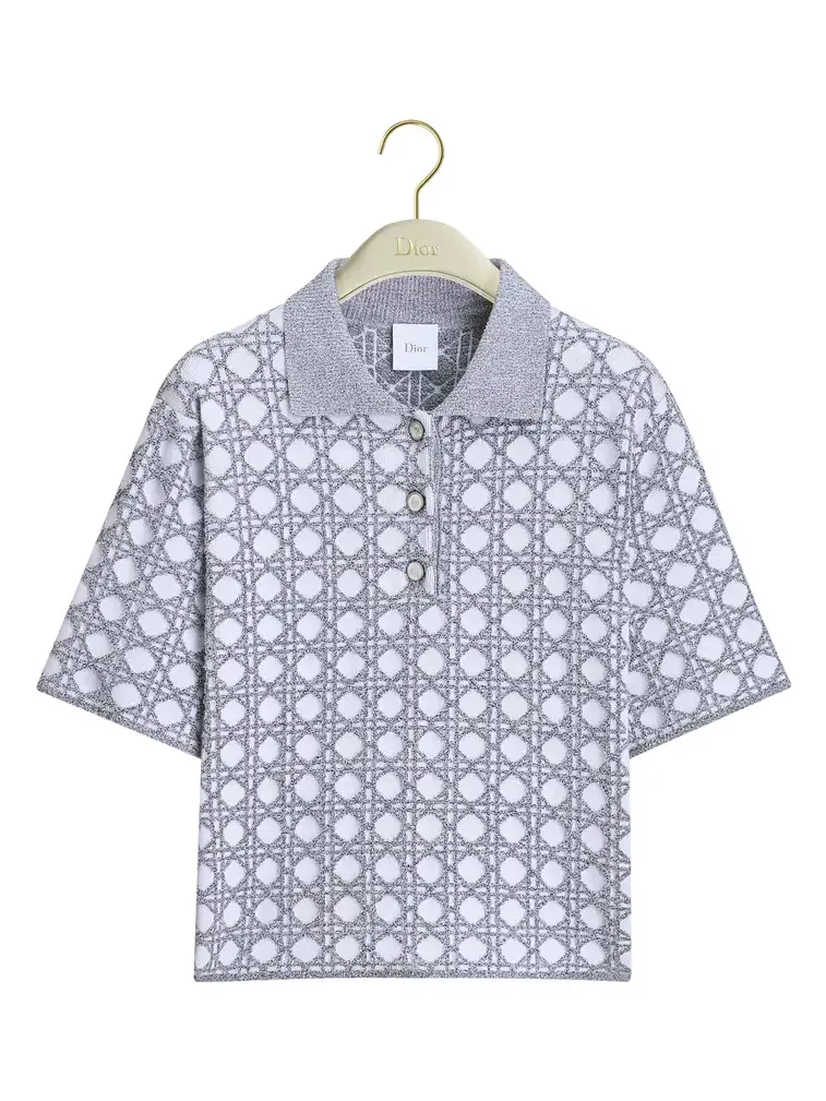 Dior Macrocannage Short-Sleeved Sweater