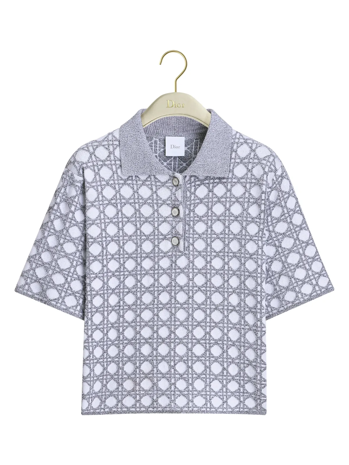 Macrocannage Short-Sleeved Sweater