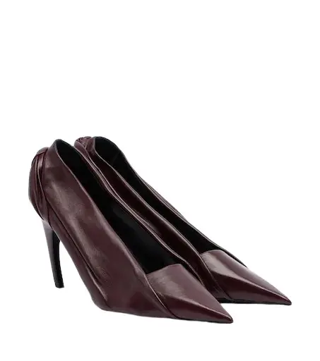 Khaite Eve draped leather pumps