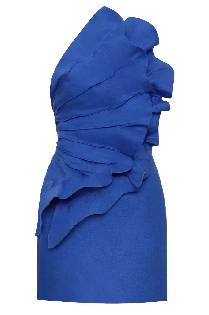 ANDRES OTALORA Es Ancestral Pleated Mini Dress