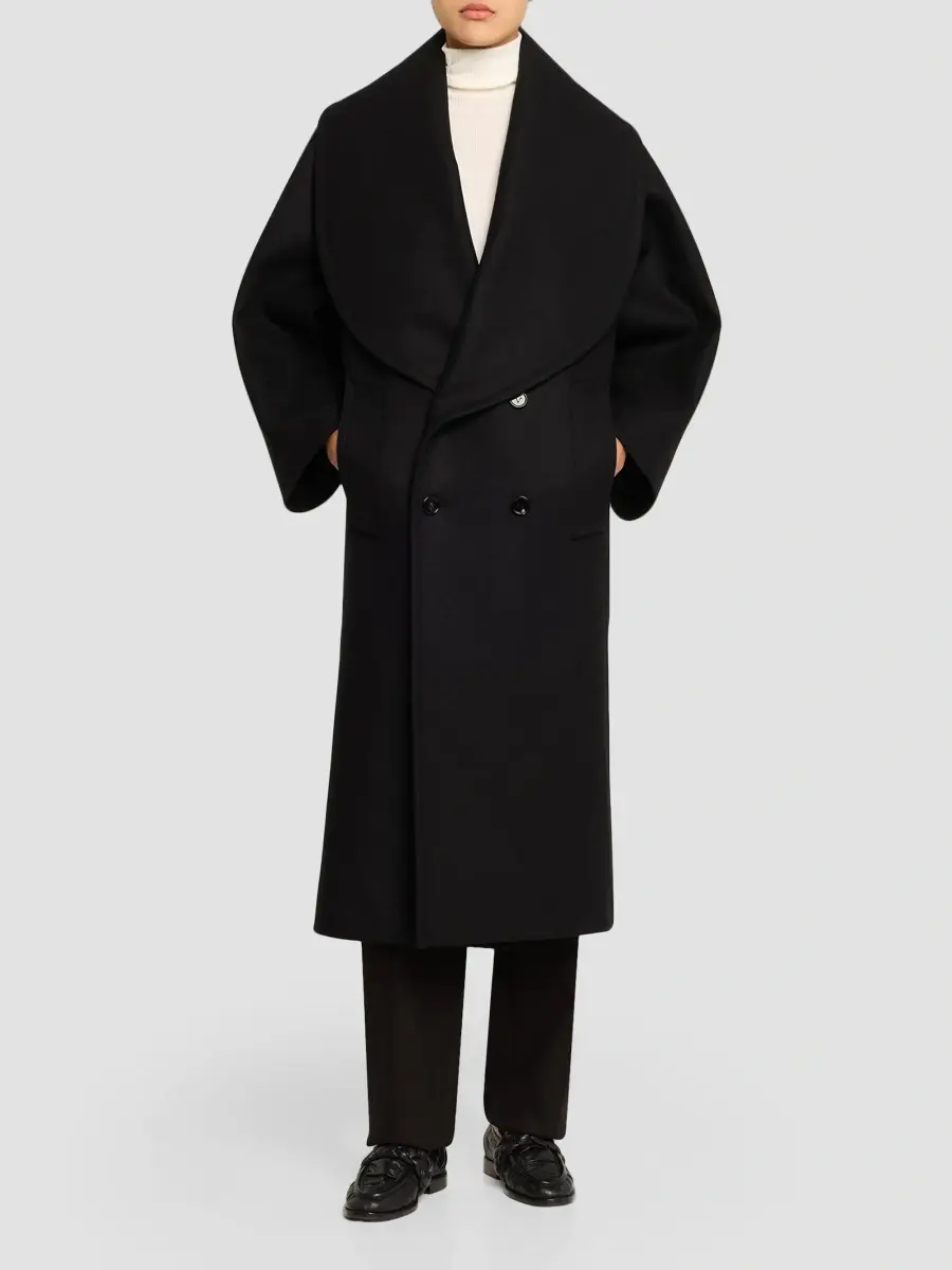 Bottega Veneta Women's Stretch Wool Long Coat | Thumbnail 2 Bottega Veneta Women's Stretch Wool Long Coat | Thumbnail 2