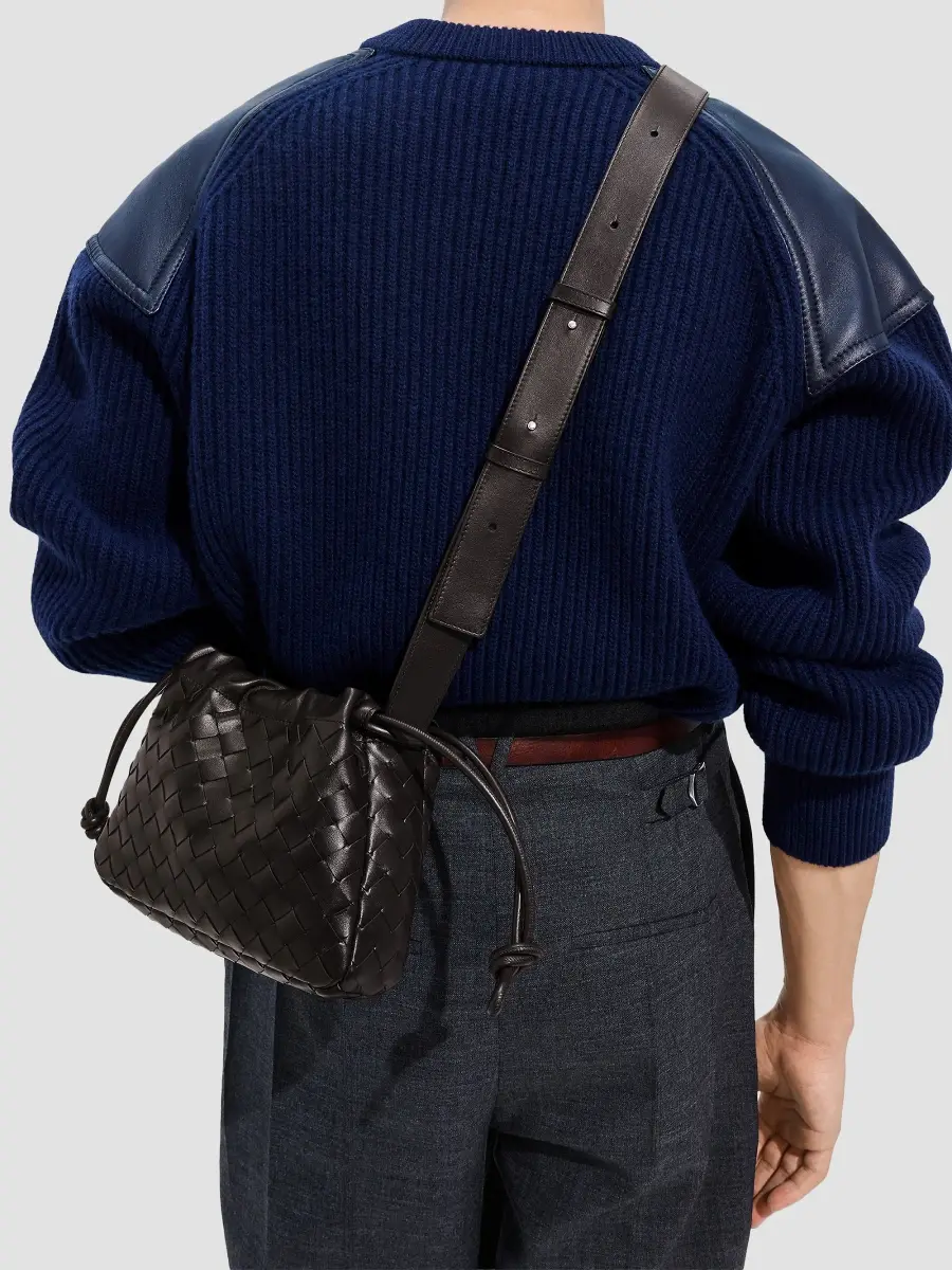 Bottega Veneta Men's Bike Avenue Intrecciato Leather Bag | Thumbnail 2 Bottega Veneta Men's Bike Avenue Intrecciato Leather Bag | Thumbnail 2