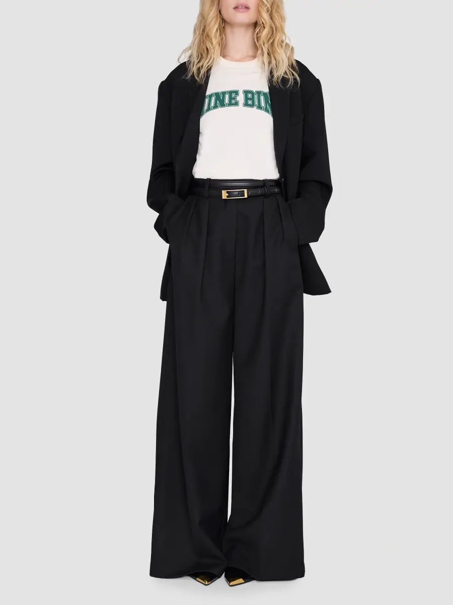 Anine Bing Women's Shelley Cotton Crop T-Shirt | Thumbnail 2