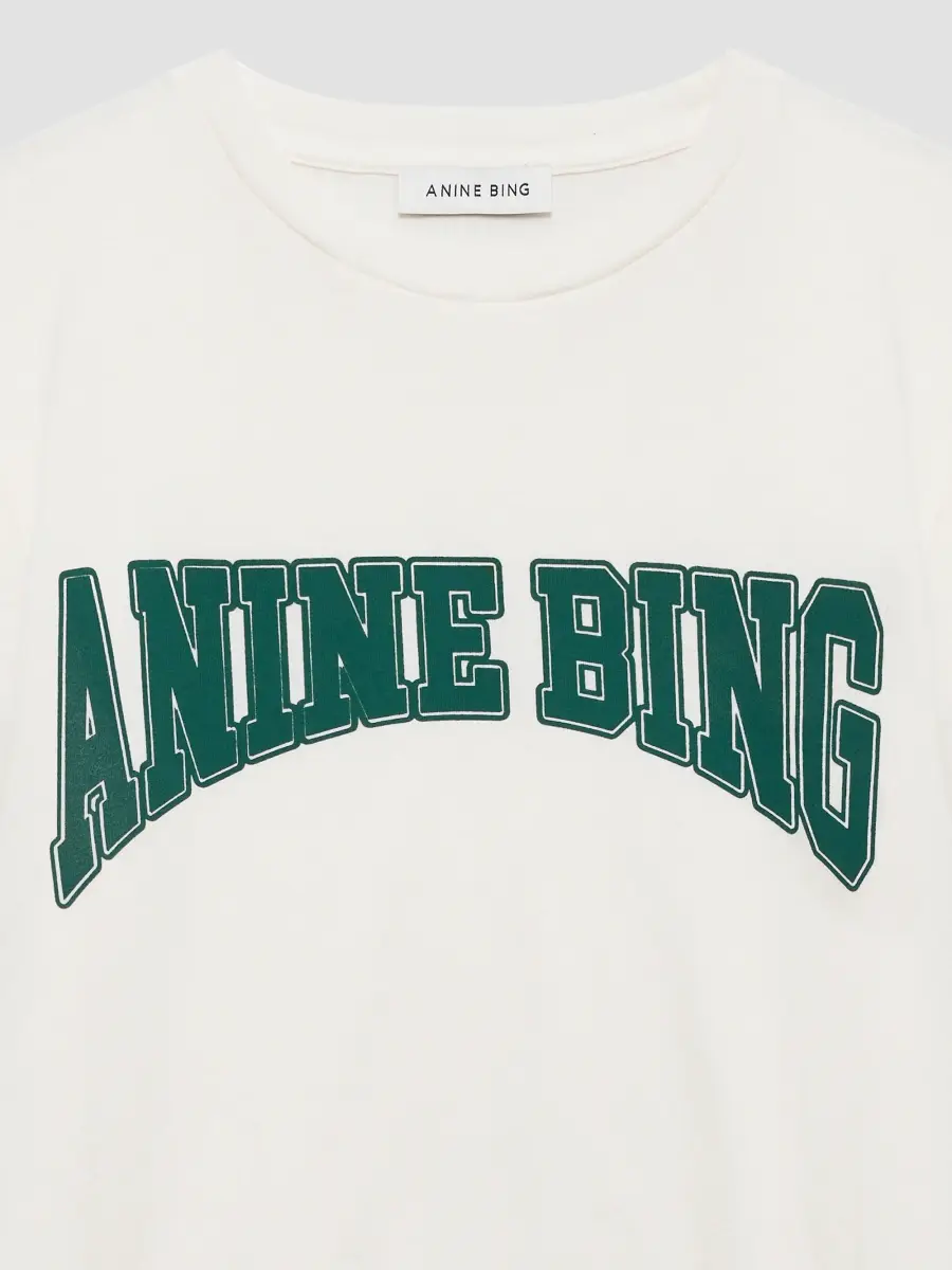 Anine Bing Women's Shelley Cotton Crop T-Shirt | Thumbnail 5