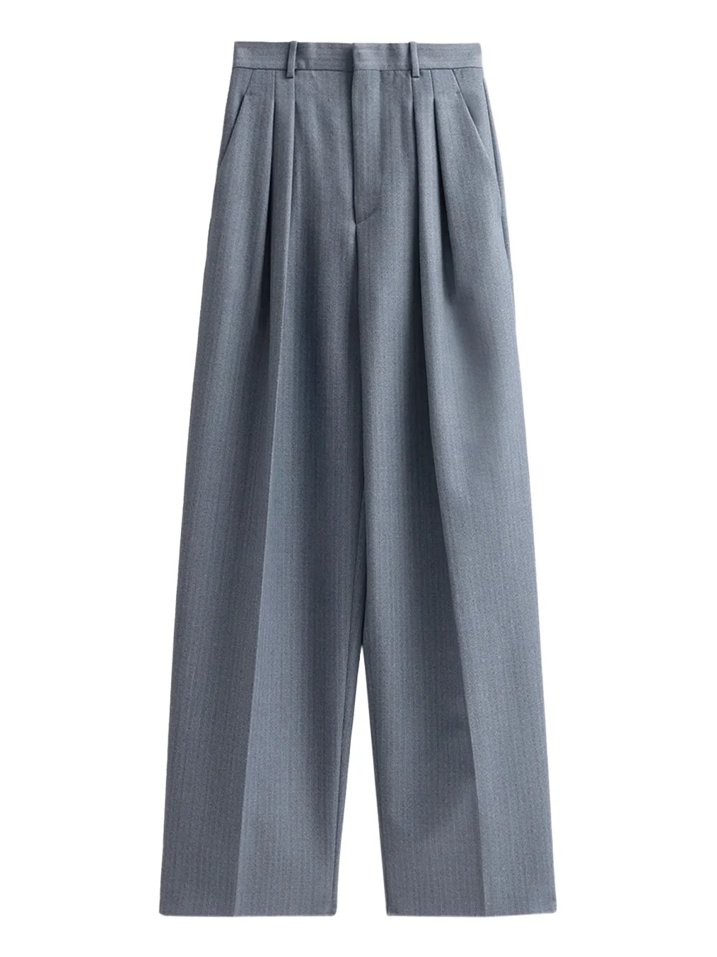 Women's Stripe Wool-Mohair Pleated Trousers Women's Stripe Wool-Mohair Pleated Trousers