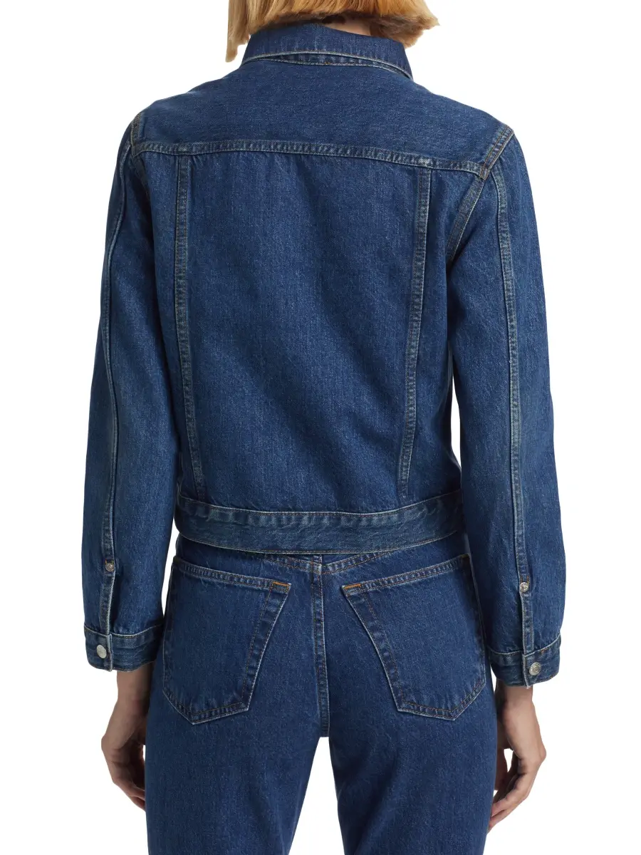 RE/DONE Women's Baby Denim Trucker Jacket | Thumbnail 5