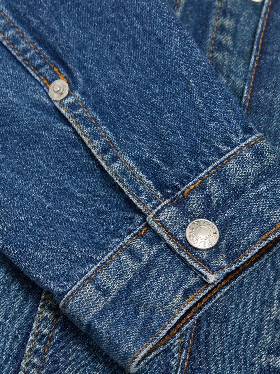 RE/DONE Women's Baby Denim Trucker Jacket | Thumbnail 7