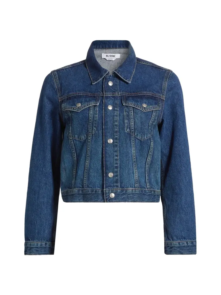 RE/DONE Women's Baby Denim Trucker Jacket