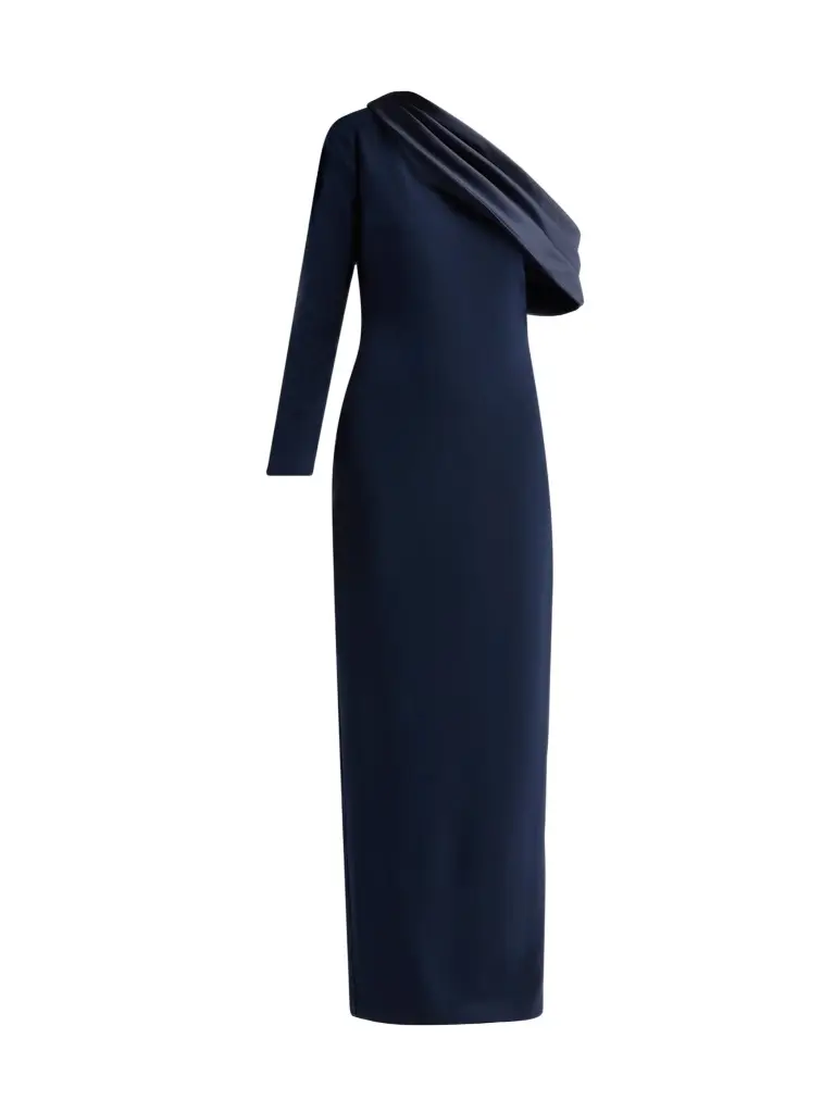 BADGLEY MISCHKA Women's Draped One-Shoulder Column Gown