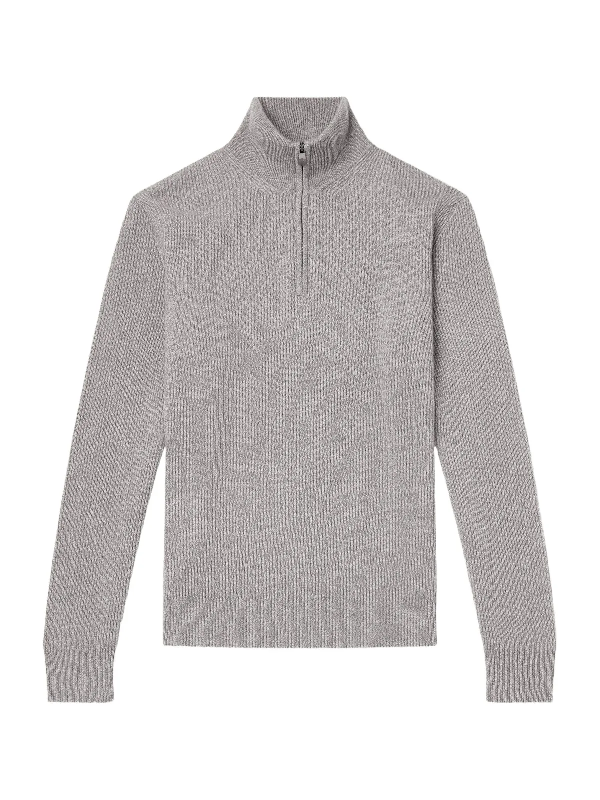 PIACENZA 1733 Ribbed Cashmere Half-Zip Sweater - Men