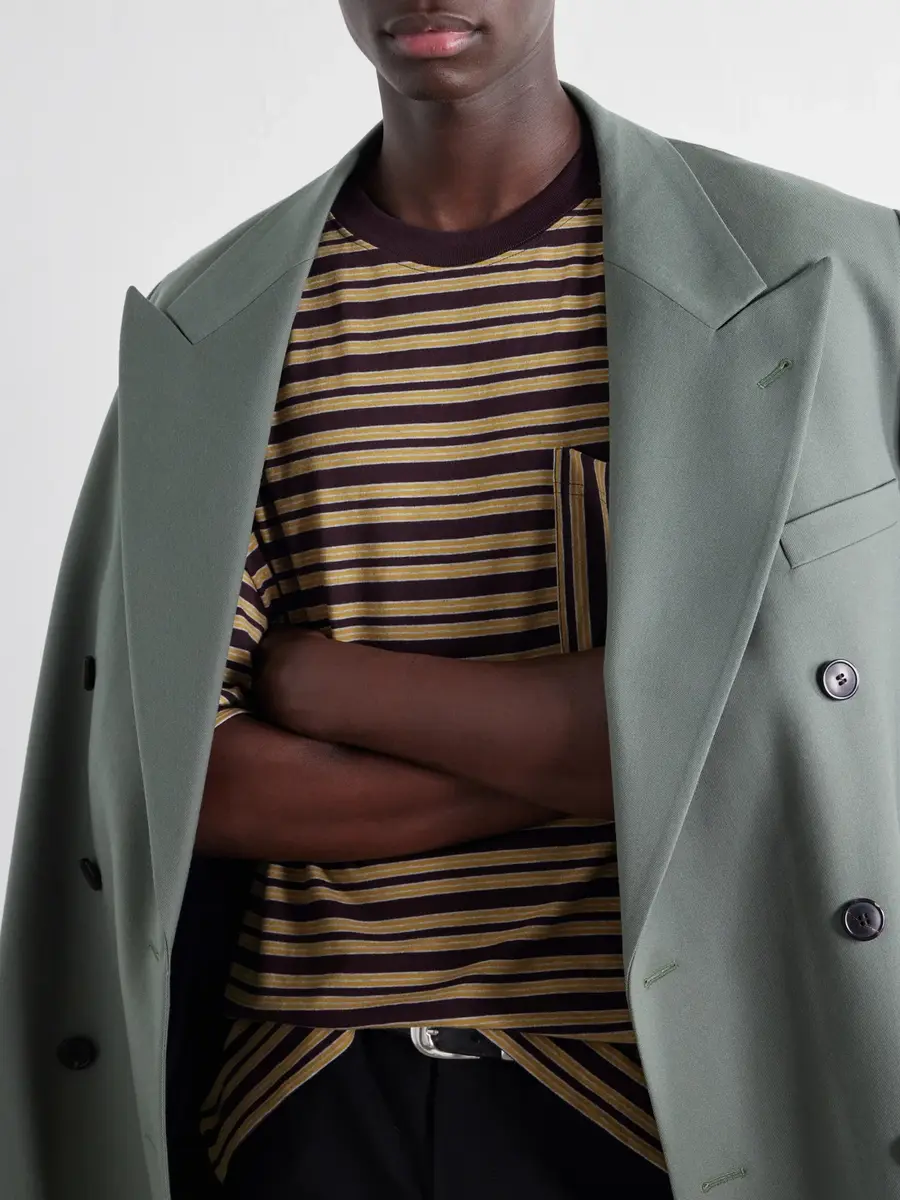 Dries Van Noten Striped Cotton-Jersey T-Shirt - Men | Thumbnail 5 Dries Van Noten Striped Cotton-Jersey T-Shirt - Men | Thumbnail 5