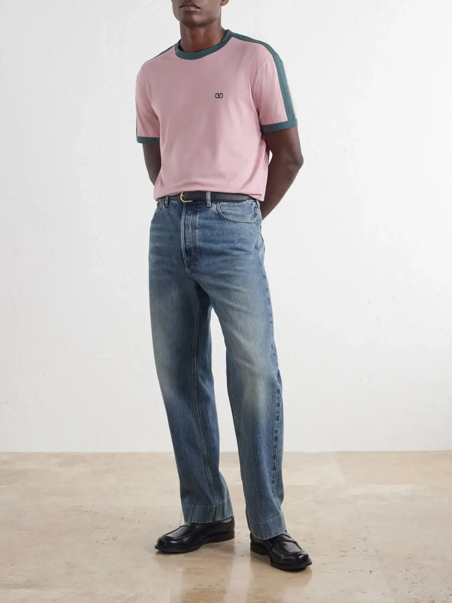 Valentino Garavani VLogo-Embroidered Cotton-Jersey T-Shirt - Men | Thumbnail 2 Valentino Garavani VLogo-Embroidered Cotton-Jersey T-Shirt - Men | Thumbnail 2