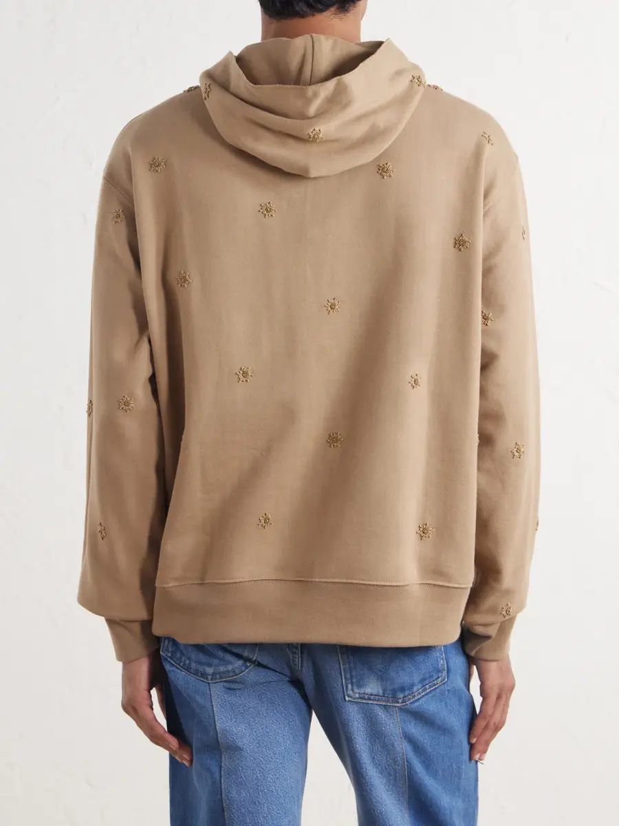 Kartik Research Bead-Embellished Embroidered Cotton-Jersey Hoodie - Men | Thumbnail 4 Kartik Research Bead-Embellished Embroidered Cotton-Jersey Hoodie - Men | Thumbnail 4