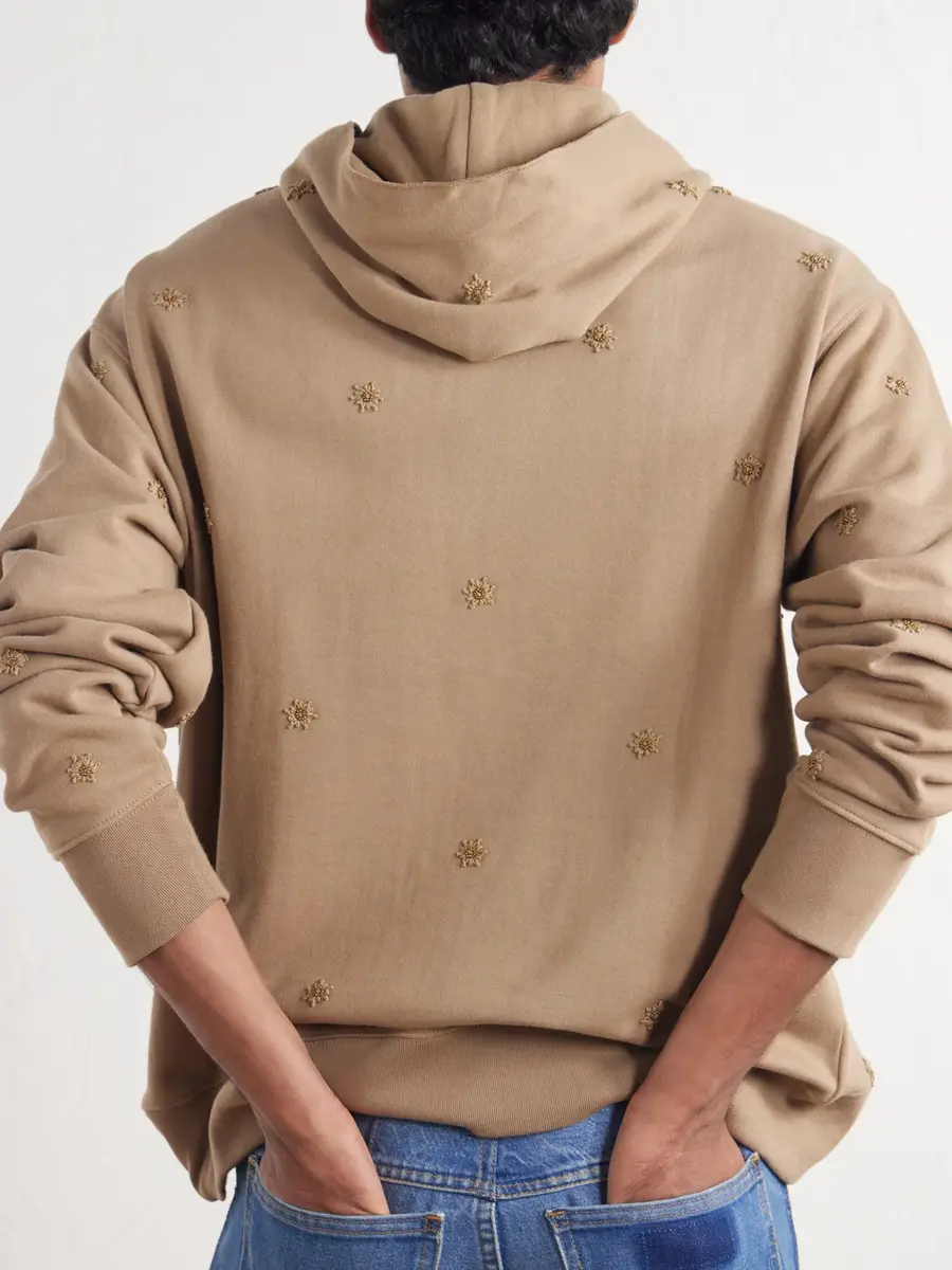 Kartik Research Bead-Embellished Embroidered Cotton-Jersey Hoodie - Men | Thumbnail 5 Kartik Research Bead-Embellished Embroidered Cotton-Jersey Hoodie - Men | Thumbnail 5