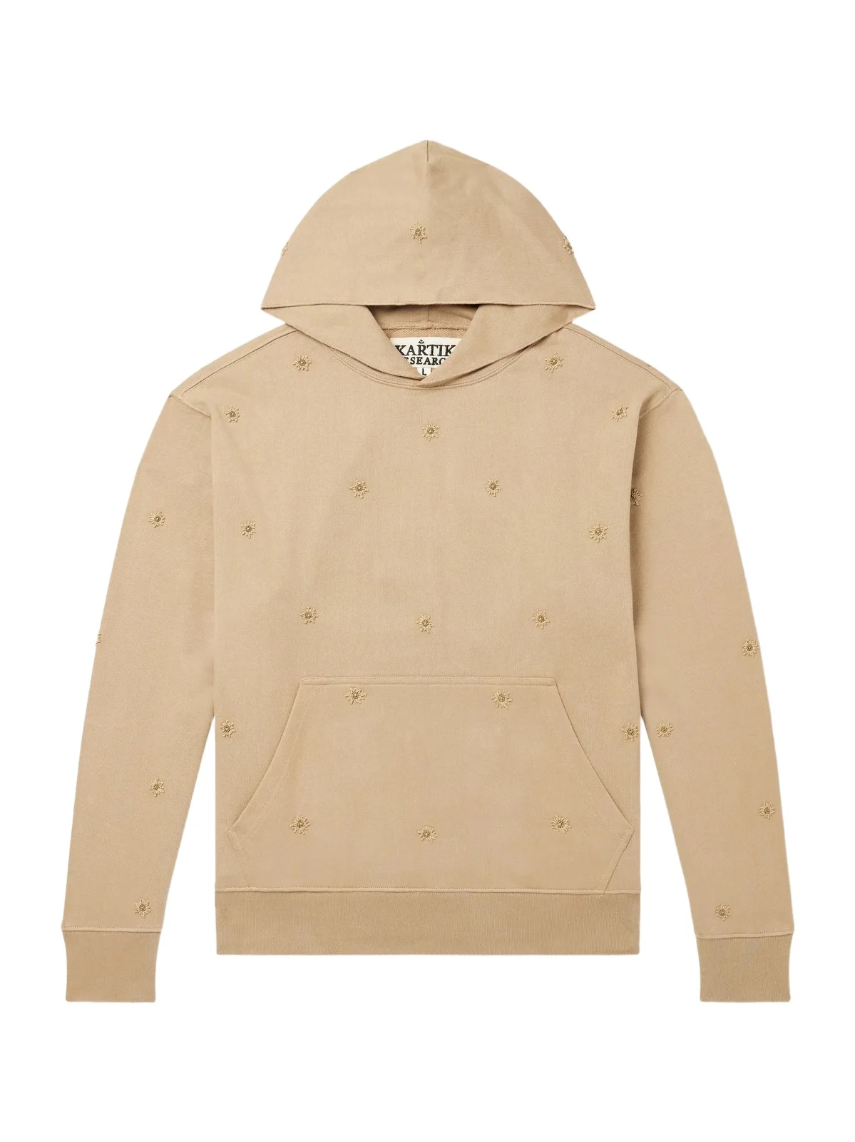 Bead-Embellished Embroidered Cotton-Jersey Hoodie - Men Bead-Embellished Embroidered Cotton-Jersey Hoodie - Men