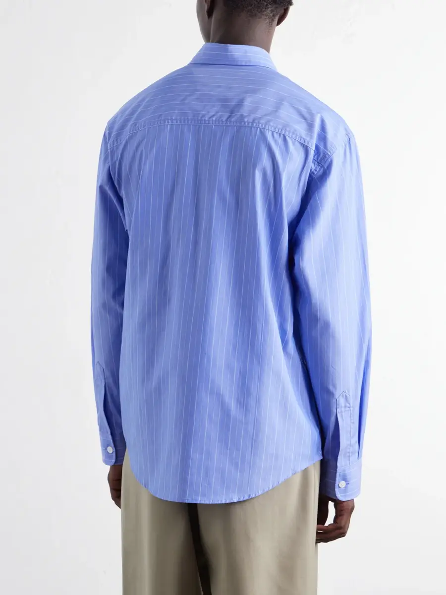 NN07 Quinsy App 5322 Embroidered Striped Supima Cotton-Poplin Shirt - Men | Thumbnail 4