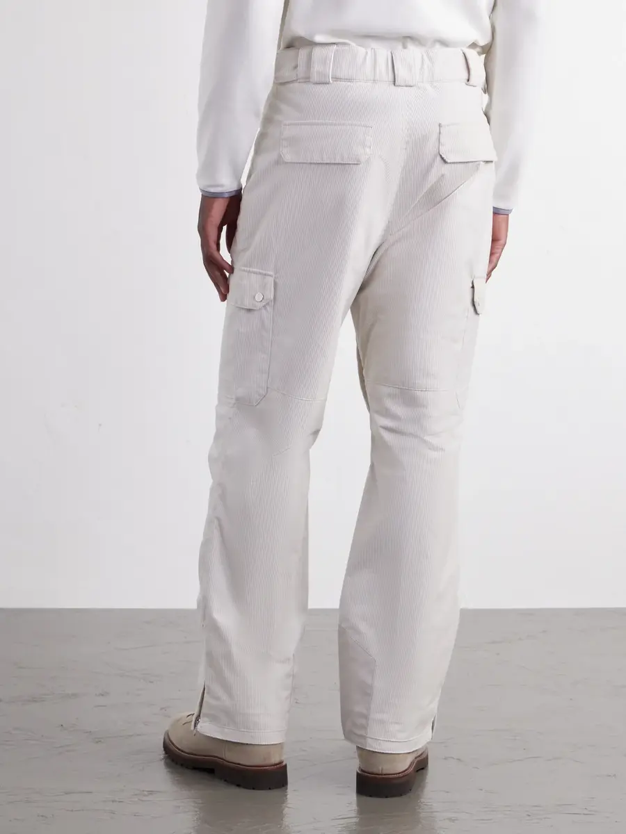Brunello Cucinelli Straight-Leg Logo-Embroidered Cotton-Corduroy Ski Pants - Men | Thumbnail 5