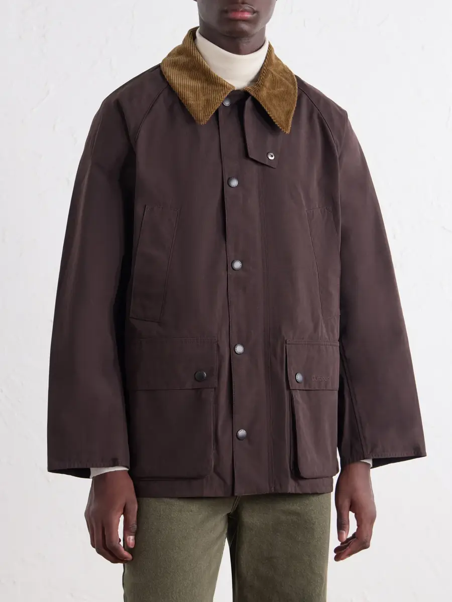 Barbour Bedale Corduroy-Trimmed Waxed Woven Jacket - Men | Thumbnail 3 Barbour Bedale Corduroy-Trimmed Waxed Woven Jacket - Men | Thumbnail 3