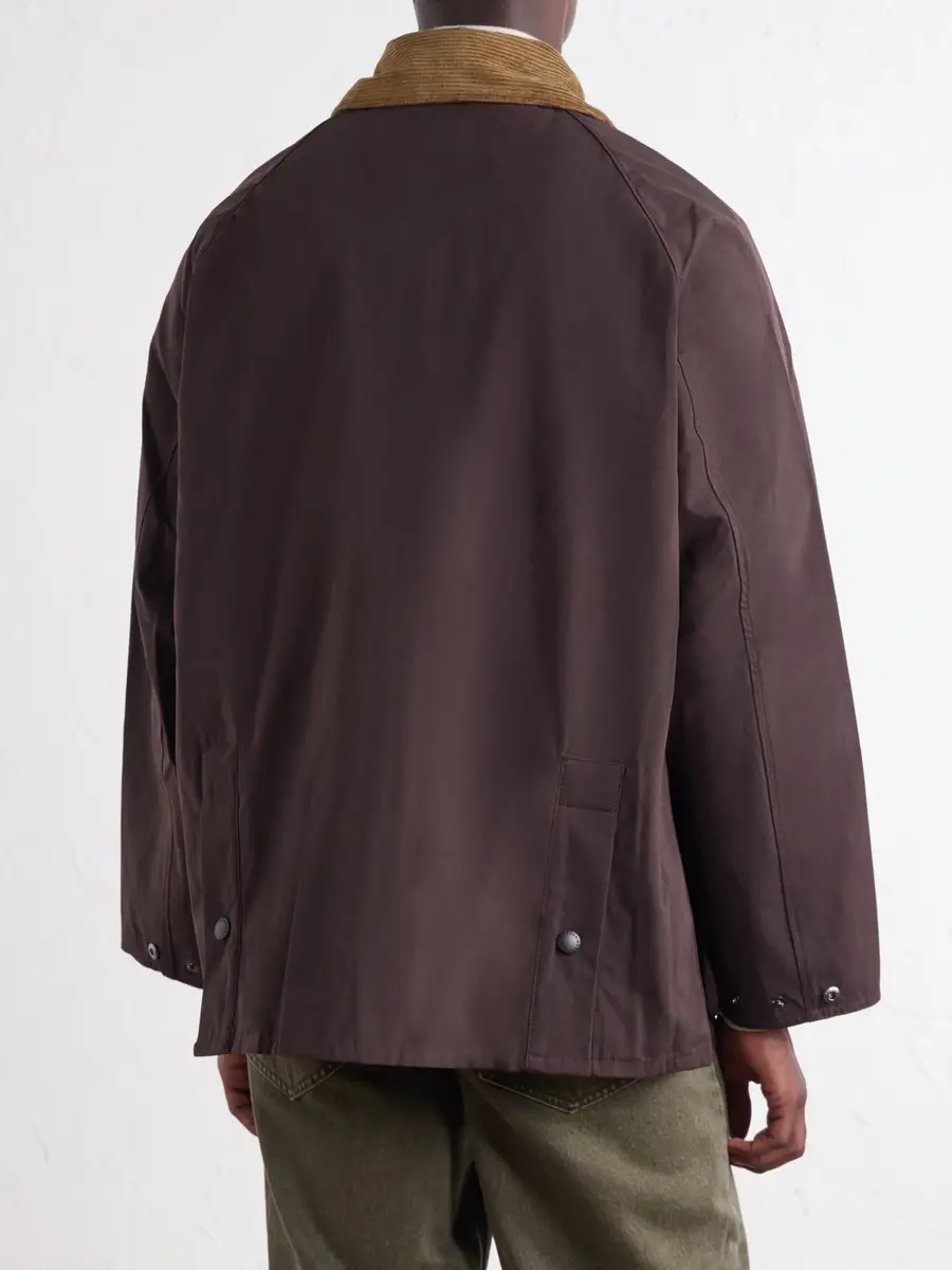 Barbour Bedale Corduroy-Trimmed Waxed Woven Jacket - Men | Thumbnail 4 Barbour Bedale Corduroy-Trimmed Waxed Woven Jacket - Men | Thumbnail 4