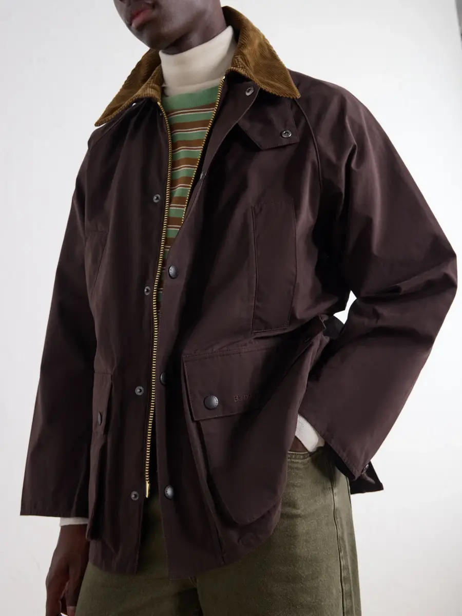 Barbour Bedale Corduroy-Trimmed Waxed Woven Jacket - Men | Thumbnail 6 Barbour Bedale Corduroy-Trimmed Waxed Woven Jacket - Men | Thumbnail 6