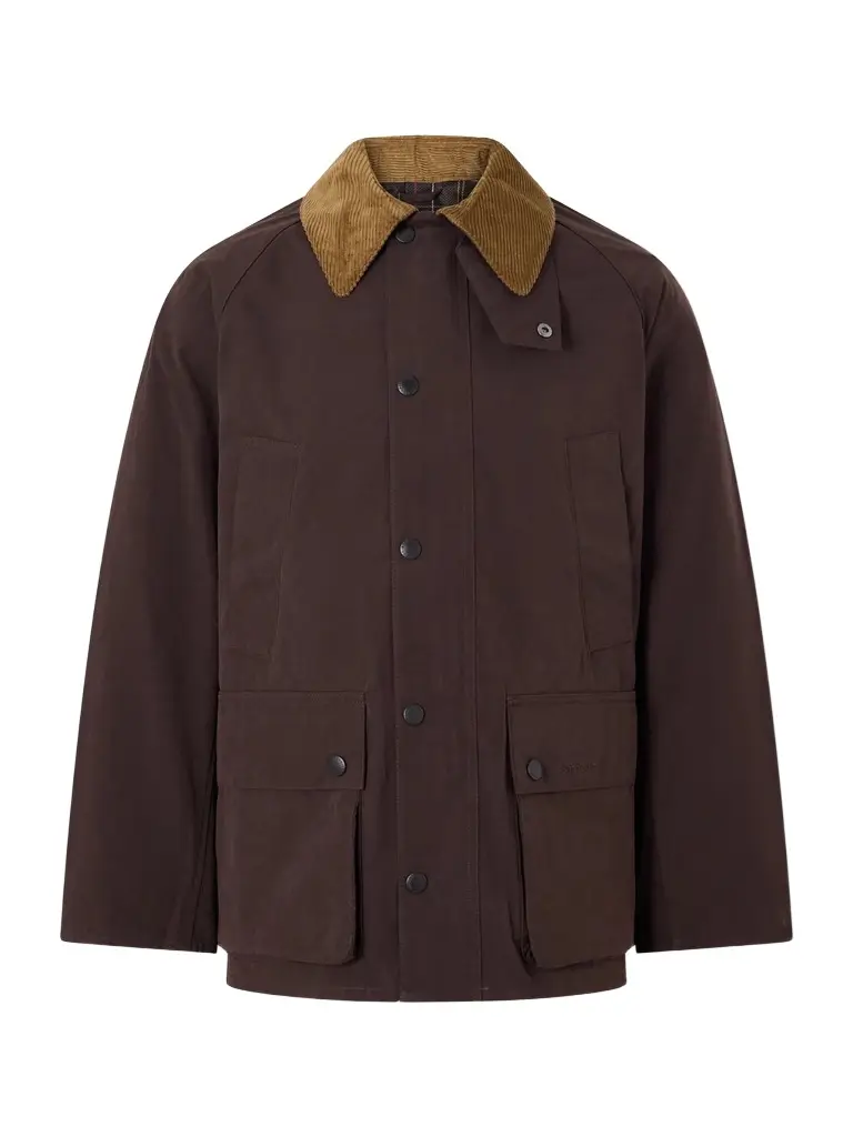 Barbour Bedale Corduroy-Trimmed Waxed Woven Jacket - Men