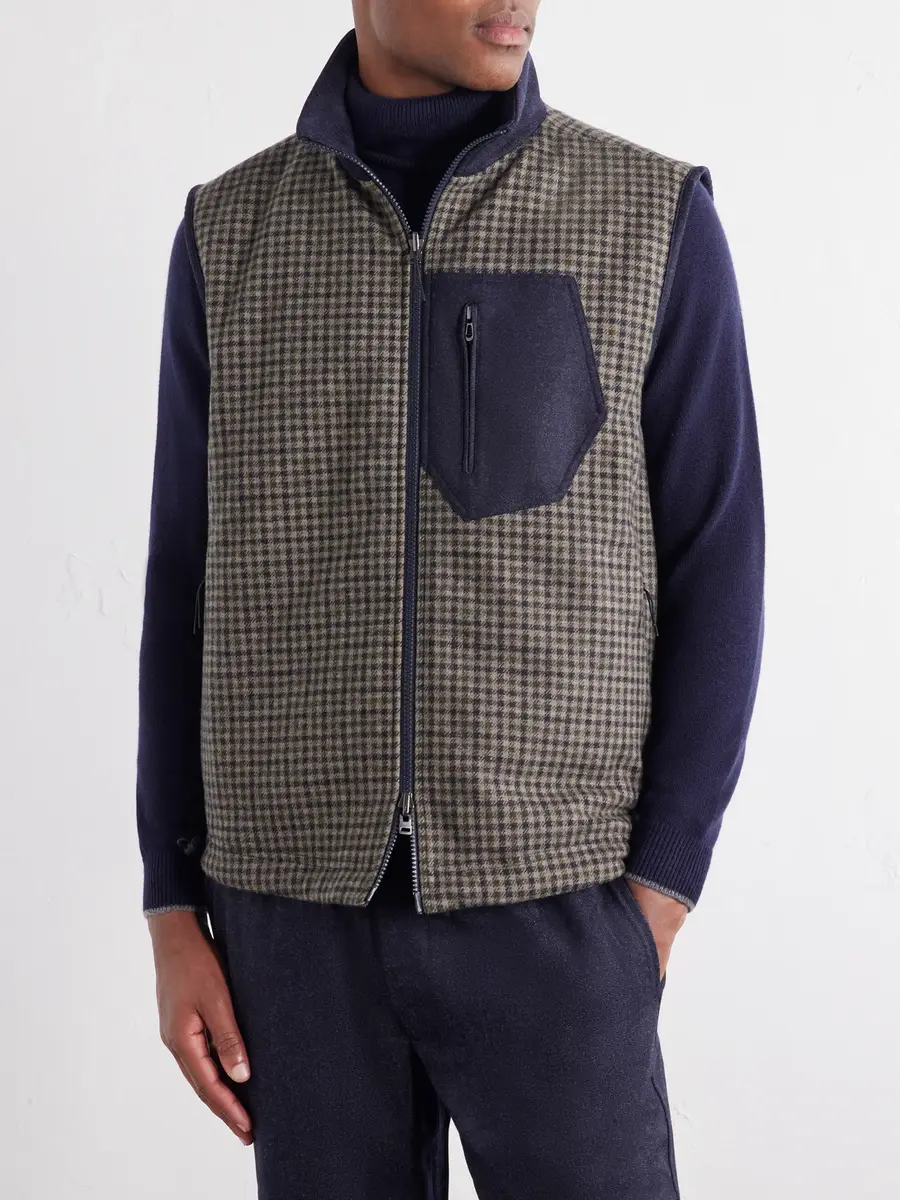 Sease Explorer Reversible Checked Virgin Wool and Shell Padded Vest - Men | Thumbnail 3 Sease Explorer Reversible Checked Virgin Wool and Shell Padded Vest - Men | Thumbnail 3