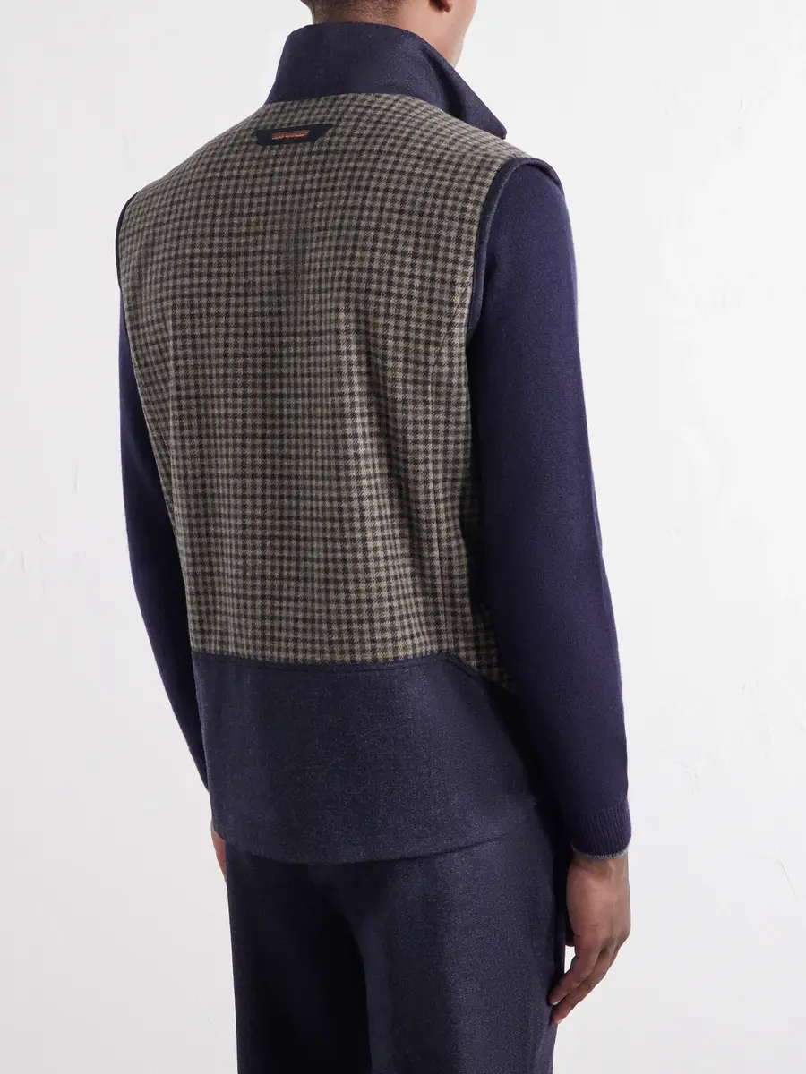 Sease Explorer Reversible Checked Virgin Wool and Shell Padded Vest - Men | Thumbnail 4 Sease Explorer Reversible Checked Virgin Wool and Shell Padded Vest - Men | Thumbnail 4