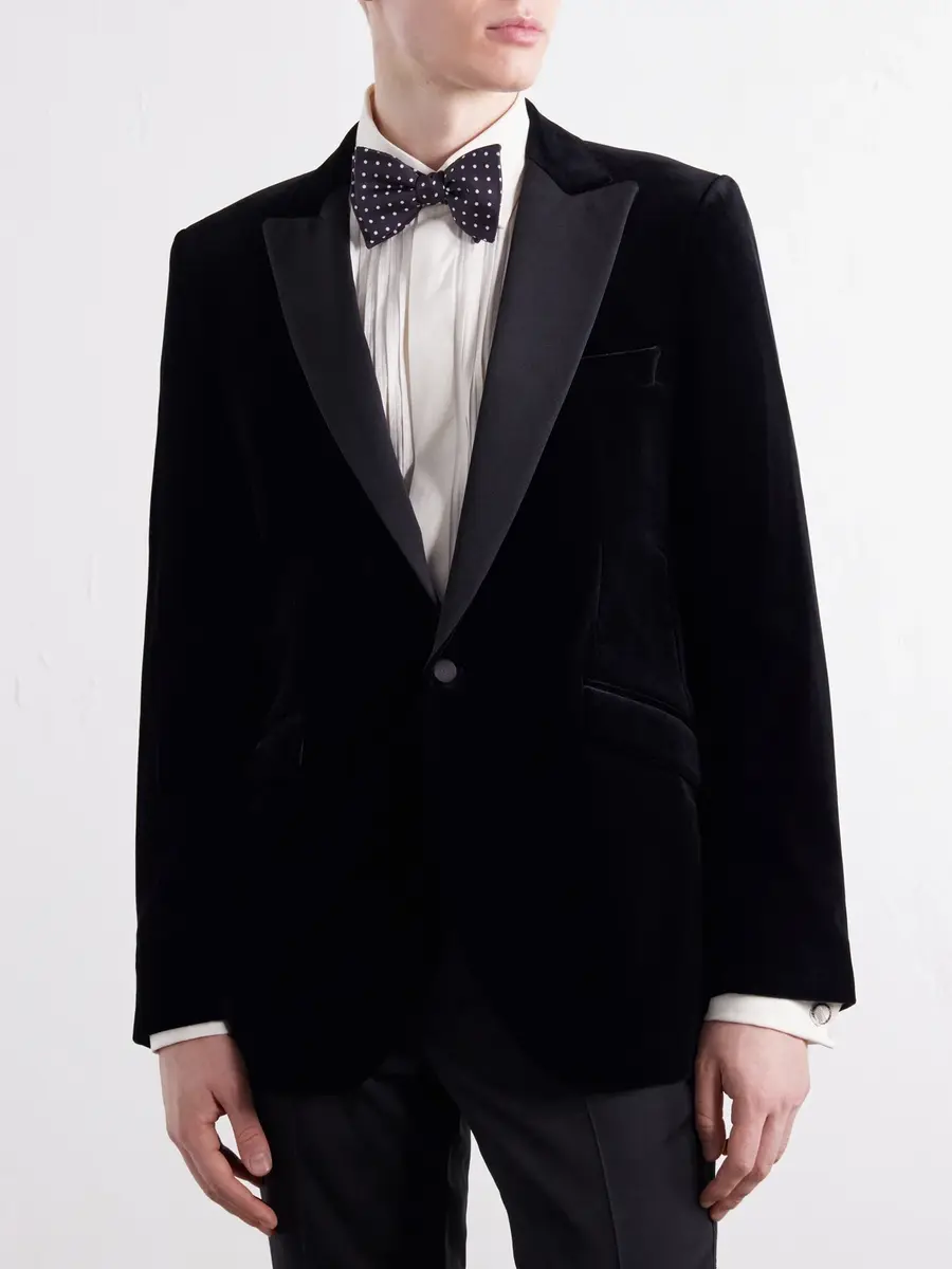 Favourbrook Grosgrain-Trimmed Cotton-Velvet Tuxedo Jacket - Men | Thumbnail 3 Favourbrook Grosgrain-Trimmed Cotton-Velvet Tuxedo Jacket - Men | Thumbnail 3