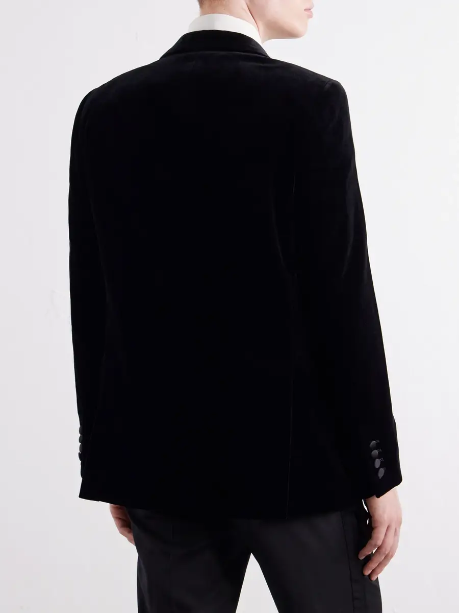 Favourbrook Grosgrain-Trimmed Cotton-Velvet Tuxedo Jacket - Men | Thumbnail 4 Favourbrook Grosgrain-Trimmed Cotton-Velvet Tuxedo Jacket - Men | Thumbnail 4