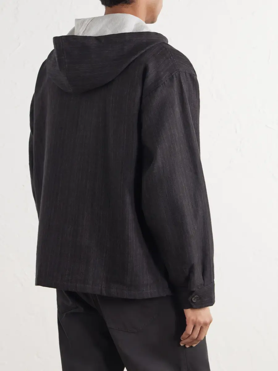Kartik Research Hooded Embroidered Wool and Linen-Blend Canvas Jacket - Men | Thumbnail 4 Kartik Research Hooded Embroidered Wool and Linen-Blend Canvas Jacket - Men | Thumbnail 4