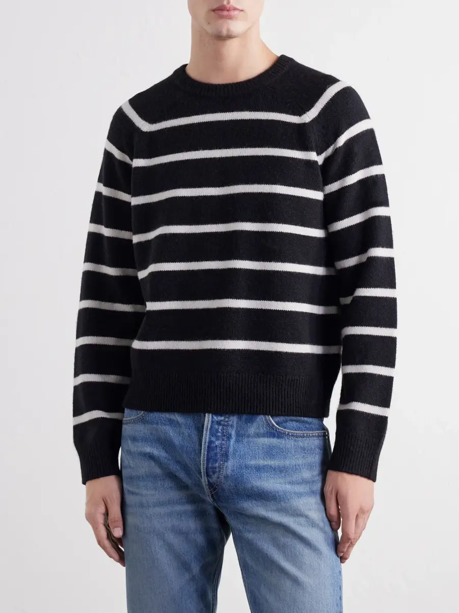 TOTEME Striped Alpaca and Cashmere-Blend Sweater - Men | Thumbnail 3 TOTEME Striped Alpaca and Cashmere-Blend Sweater - Men | Thumbnail 3