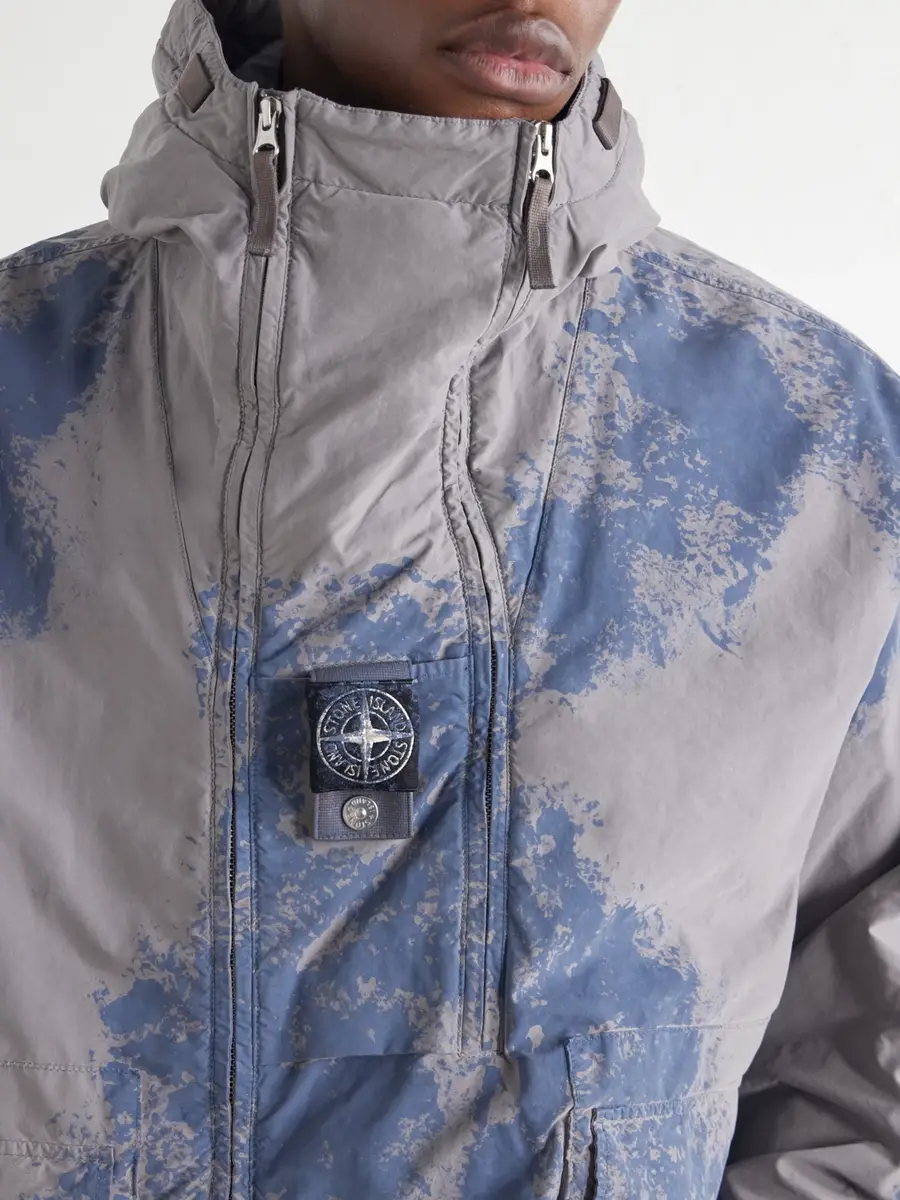 Stone Island Garment-Dyed Paint-Splattered Shell Hooded Parka - Men | Thumbnail 5 Stone Island Garment-Dyed Paint-Splattered Shell Hooded Parka - Men | Thumbnail 5