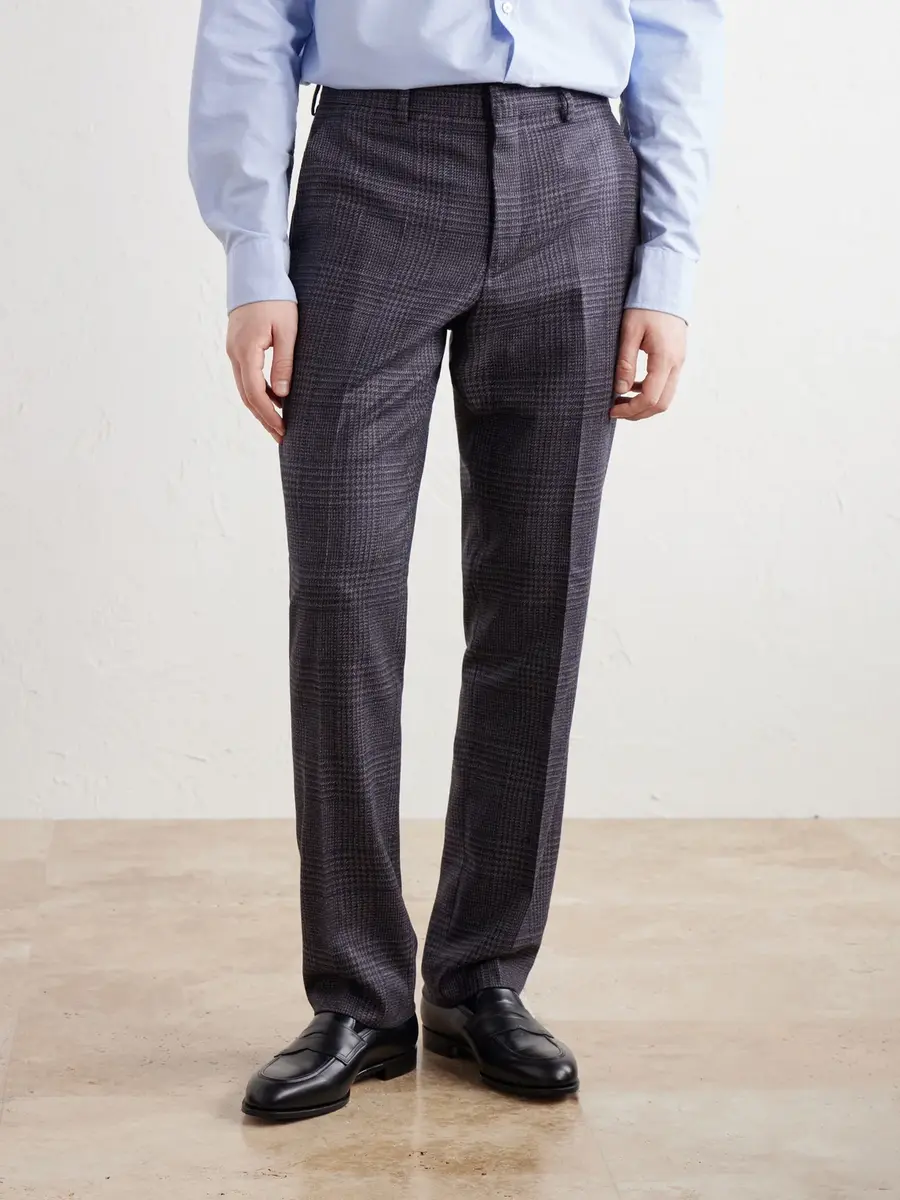 Paul Smith Brierley Slim-Fit Houndstooth Wool and Silk-Blend Trousers - Men | Thumbnail 3