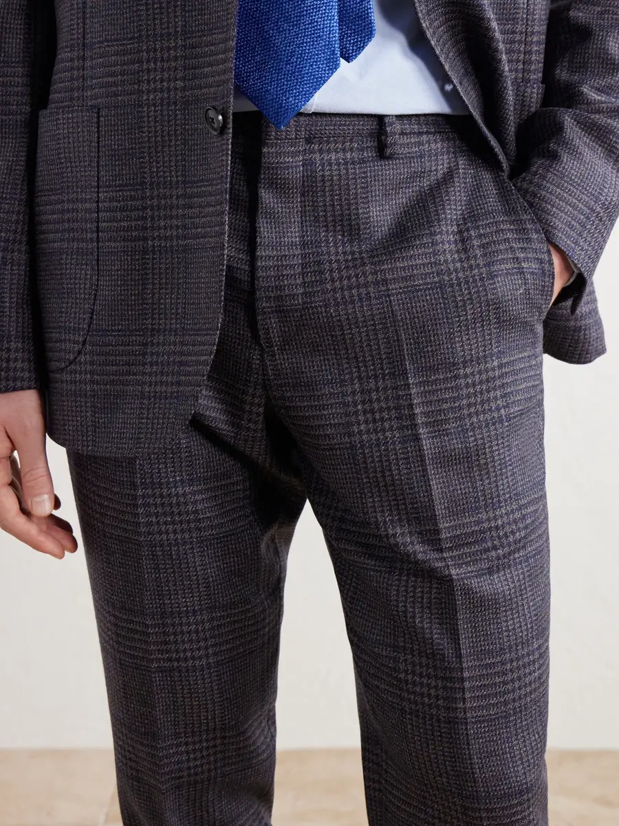Paul Smith Brierley Slim-Fit Houndstooth Wool and Silk-Blend Trousers - Men | Thumbnail 5