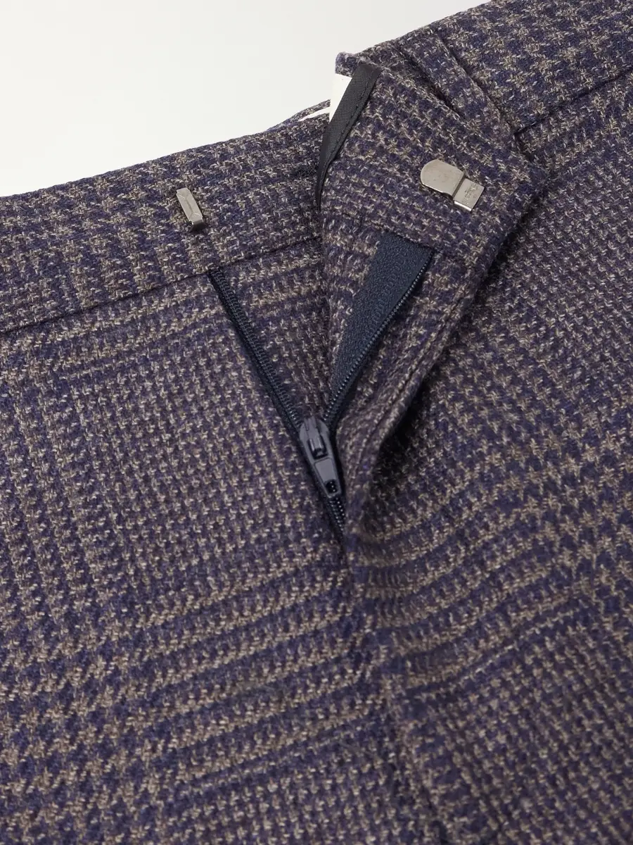 Paul Smith Brierley Slim-Fit Houndstooth Wool and Silk-Blend Trousers - Men | Thumbnail 6