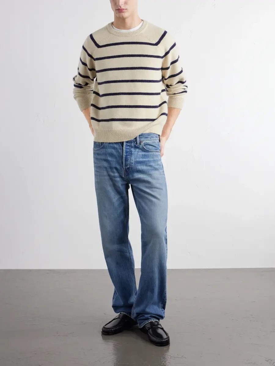 TOTEME Striped Alpaca and Cashmere-Blend Sweater - Men | Thumbnail 2 TOTEME Striped Alpaca and Cashmere-Blend Sweater - Men | Thumbnail 2
