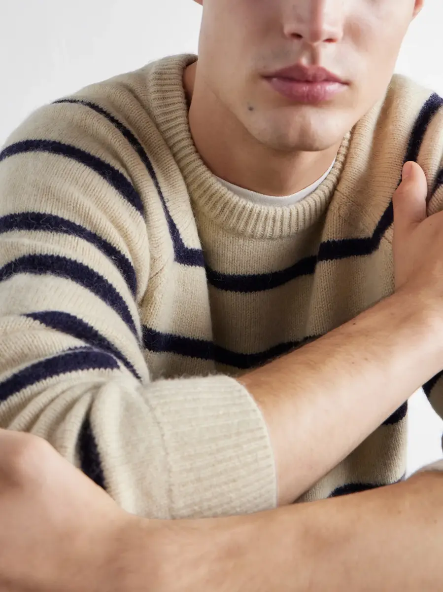 TOTEME Striped Alpaca and Cashmere-Blend Sweater - Men | Thumbnail 5 TOTEME Striped Alpaca and Cashmere-Blend Sweater - Men | Thumbnail 5